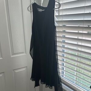 Kenar Black Sleeveless Mini Dress